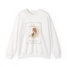 Moon Child Portrait Sweatshirt | modern tarot, celestial line art