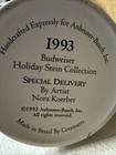 Budweiser Beer Mug Stein 1993 "Special Delivery" Holiday Christmas Nora Koerber — photo 4