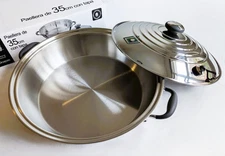 Paella Pan 14” Surgical Stainless Steel - Royal Prestige - Paellera de 35cm