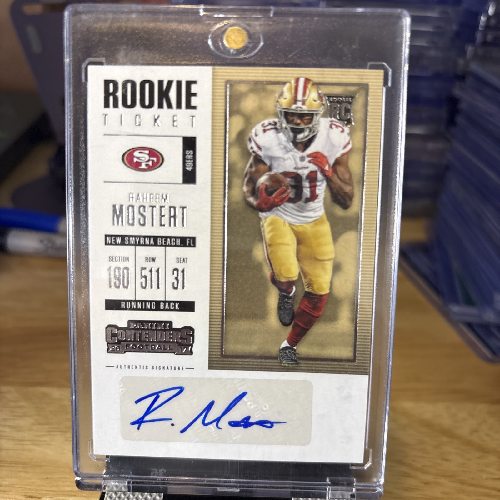 2017 Raheem Mostert Rookie Ticket Autograph - Panini Contenders