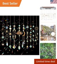 10pcs Rainbow Crystal Suncatcher Set Hanging Window Car Mirror D cor
