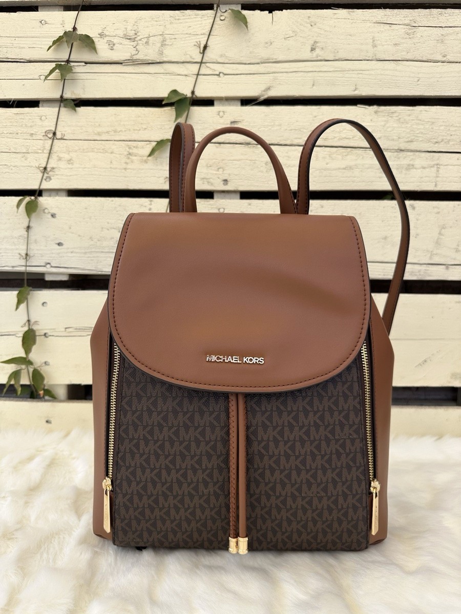 Michael Kors Phoebe Medium Backpack Black Leather Gold Zip Drawstring Travel Bag Michael Kors - Brandclub - Michael Kors Women main image 2