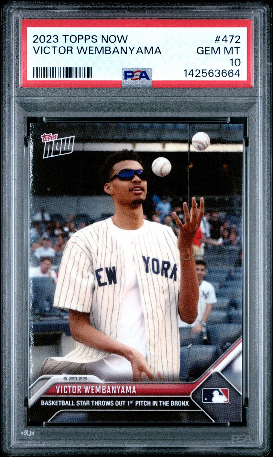 2023 TOPPS NOW #472 VICTOR WEMBANYAMA PSA 10