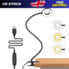 10X Magnifier Glass LED Desk Lamp With Light Stand Clamp Beauty Magnifying Lamp