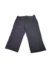 Lane Bryant Black Wide-Leg Cropped Capri Pants - Plus Size 18