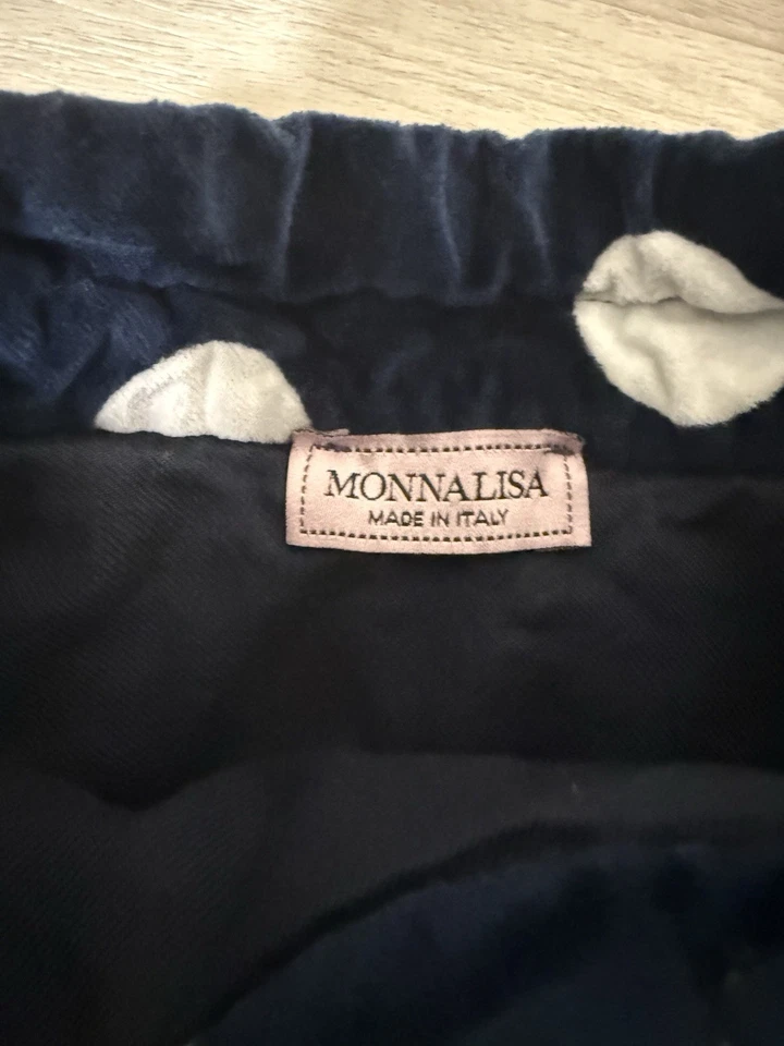 Falda Monnalisa Niñas Azul Marino Lunares Talla 4 (104 cm) - Hecha en Italia Foto 3 de 3