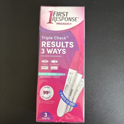 First Response Triple Check Pregnancy Test PACK OF 3 Brand New Sealed 09/03/26