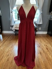 Shein Red Strappy Maxi Dress Women’s Size Medium New