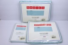 Vintage No-Iron Full-sized Sheet set - Aqua Mist color No Fitted Sheet