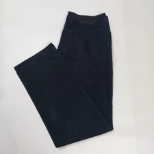 Yves Saint Laurent Black Denim Jeans Mens W36 L34 Button Fly Straight Fit Jeans