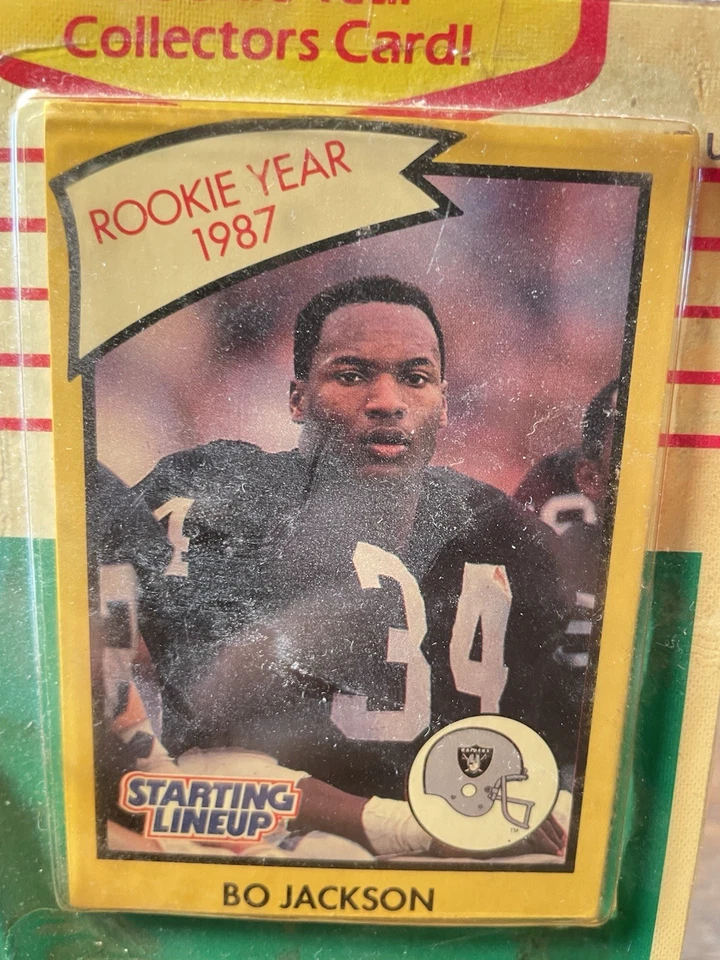 1990 Bo Jackson Starting Lineup Figura NFL Card LA Raiders Superstar Novo - Imagem 2 de 4