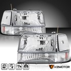 Fits 1992-1996 Ford F150 F250 F350 Bronco Headlights+Bumper+Corner Lamps 92-96
