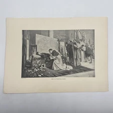 Antique Leo X At Raphaels Bier Art Book Print Engraving