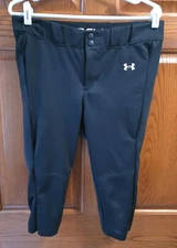 Women’s Under Armour Black Softball Pants Size Large EUC