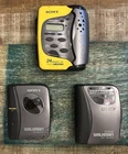 Vintage Sony Walkman Lot of 3 WM-FS473 Sports WM-FX121 WM-EX122 FOR PARTS