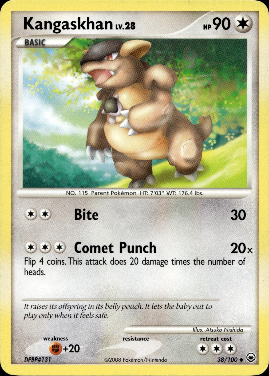 KANGASKHAN 38/100 UNCOMMON MAJESTIC DAWN POKEMON LP