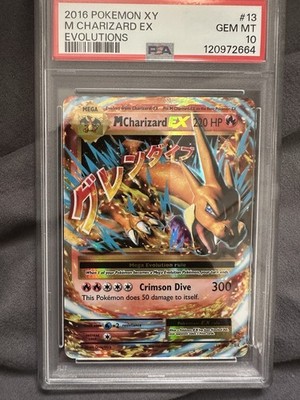 Charizard Ex Rarest Versions Pokemon M Charizard EX XY Evolutions Ultra Rare #13/108 PSA 10 Gem Mint ...