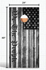 We The People Flag Cornhole Board Wrap LAMINATED Wrap Decal Vinyl Sticker