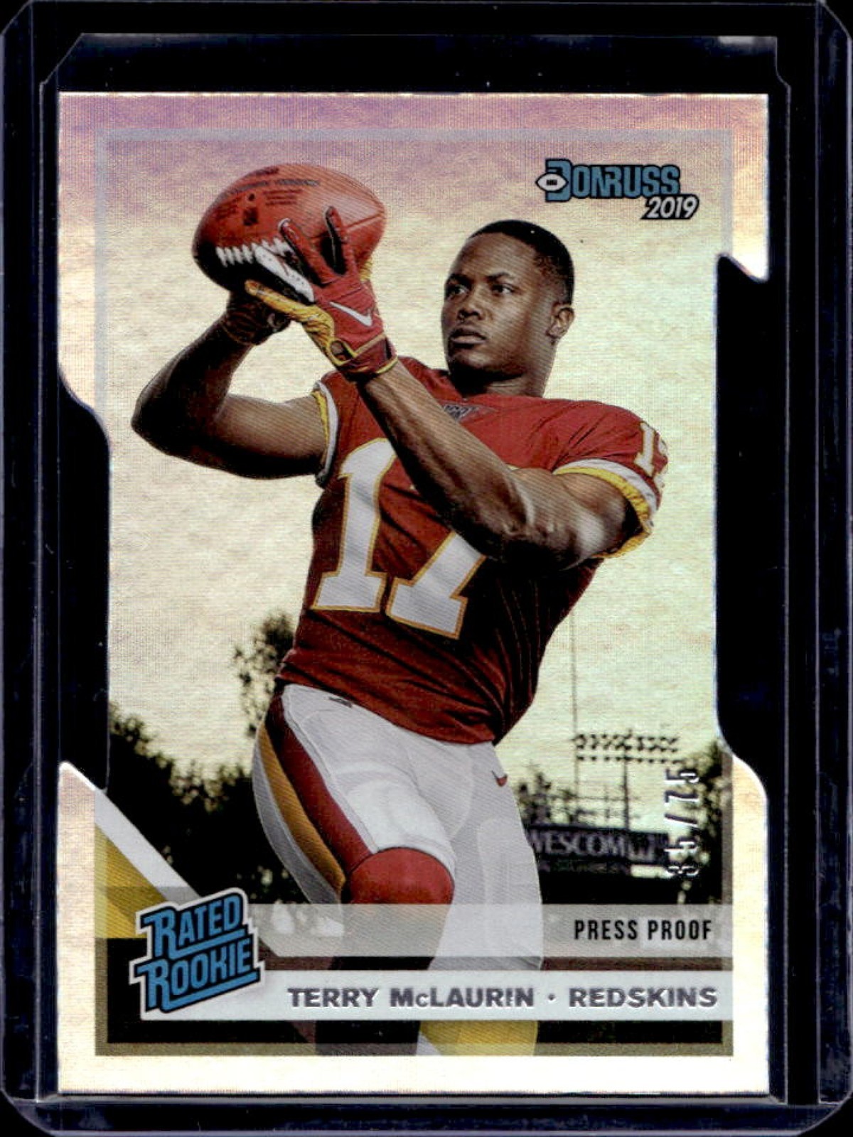 2019 Donruss Terry McLaurin Press Proof Silver Die Cut RC #35/75 Redskins