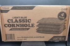 GoSports Light Blue Classic Cornhole Regulation Bean Bags 4 Pack Premium Outdoor