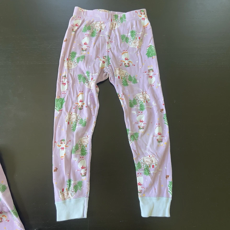 Hanna Andersson Girls Pajama Purple Fairy Top Bottoms Holiday Pjs Size 100 / 4 - Image 3 of 4