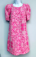 Lilly Pulitzer Harriet Shift Dress Pinata Pink Bloom on the Block Short Sleeve S