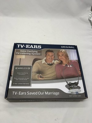 TV Ears Wireless Black Version 5.0 Item #11641 Voice Clarifying Listening 