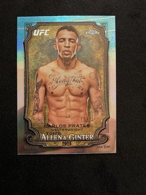 2026 Topps Chrome UFC Carlos Prates Allen & Ginter Aqua Refractor 193/199 AG-11