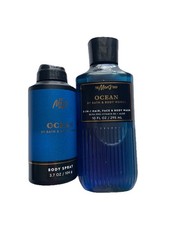 NEW Bath  Body Works OCEAN Men Body 3 In 1 Wash 10  Body Spray 3.7 Gift Set