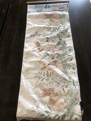 New Cynthia Rowley Table Runner Bunnies Rabbits Easter Spring 14x72 READ