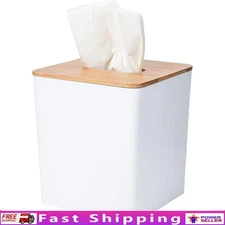 Durable Bamboo Tissue Box Cover Eco Friendly Stylish Holder Home Decor New