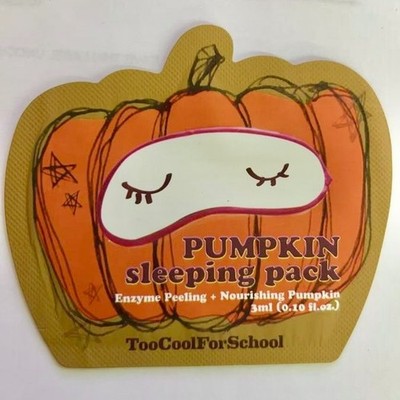 Set 3 x Too Cool For School Pumpkin Sleeping Pack Enzyme Peeling Mask 3ml Sample