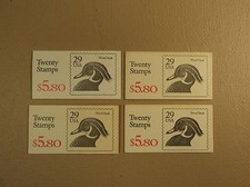 USPS Scott 2484a 29c Wood Duck 4 Books 1991 80 Stamps Mint Booklet