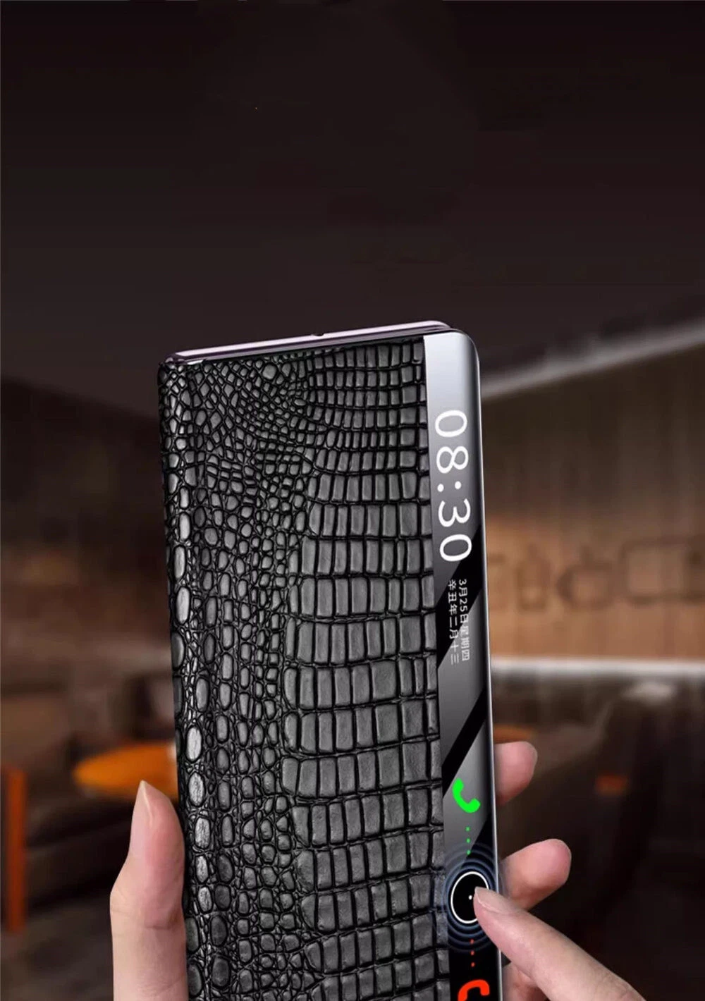 Genuine Cowhide Leather Magnetic Flip Case For Huawei Mate X5 X3 Bracket Cover - Picture 7 of 17