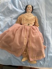 Antique China Head Doll 1850  s 1860  s 24  Flat Top Hairstyle GORGEOUS