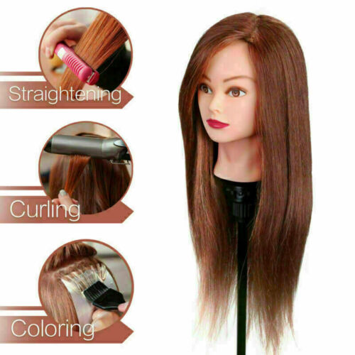 Professional Manequin head Human Hair Barber Practice Hairstyle Hairdresser D Yi - Bild 1 von 15