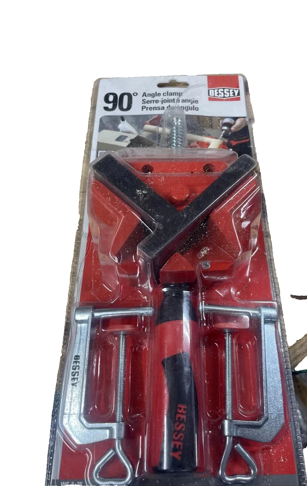 (627) Bessey WS-3+2K 90 Degree Angle Clamp for T Joints and Mitered Corners