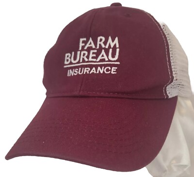 Farm Bureau Insurance Mesh Hat ML Caps Authentic Headwear Duke Adjustable Cap