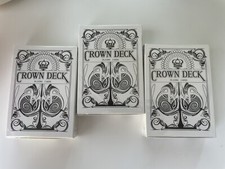 3 DECK SET - CROWN DECK - WHITE LIMITED SNOW EDITION Playing Cards  USPCC