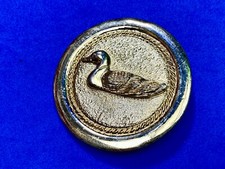 Vintage Round Gold Tone Fancy Ornate Replacement Belt Buckle