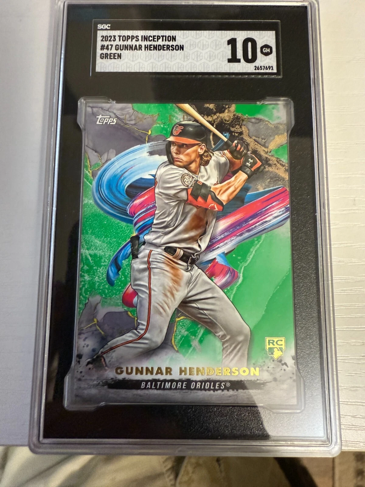 Deal for 2023 Topps Inception - Gunnar Henderson #47 Green SGC 10 (RC)