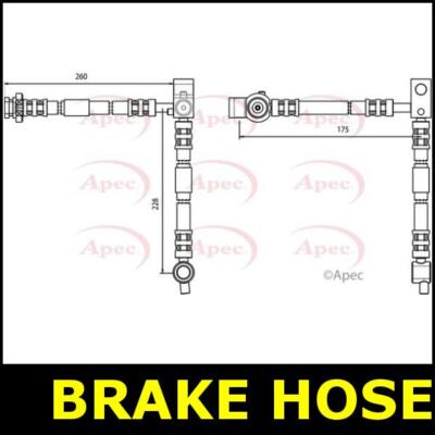 Brake Hose Front Left FOR NISSAN PRIMERA P12 1.6 1.8 2.0 2.2 02->08 Apec