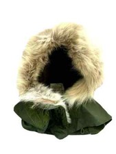 USA M65 FISHTAIL PARKA HOOD Modified COYOTE Real FUR Upgrade NEW GI US VTG OD OG