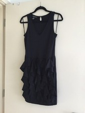 INC Black Ruffle Dress