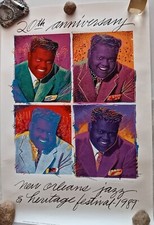 The GREAT Fats Domino New Orleans Jazz Fest Poster 1989