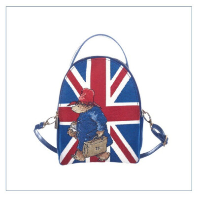 Signare Paddington Bear Tapestry Casual Mini Pack Rucksack 3 in 1 Tasche Union Jack