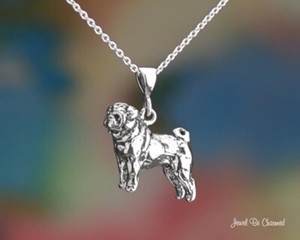 sterling silver pug charm