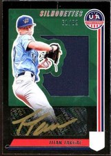 Titan Targac 2022 USA Baseball Stars Stripes Silhouettes Black Gold AU JSY #93 