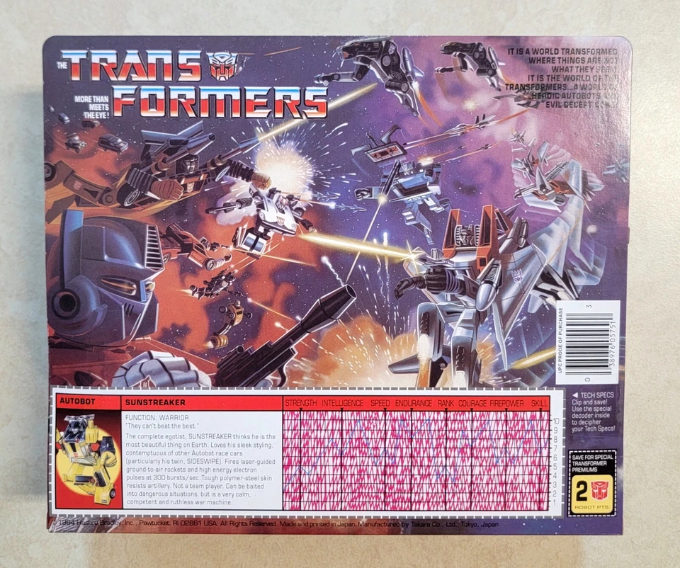 TRANSFORMERS G1 AUTOBOT SUNSTREAKER US SELLER MISB RARE! CAR TOY ROBOT - Image 2 of 3