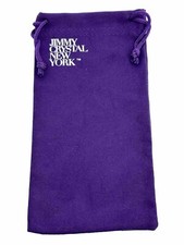 NEW Jimmy Crystal New York Purple Felt Drawstring Case Pouch